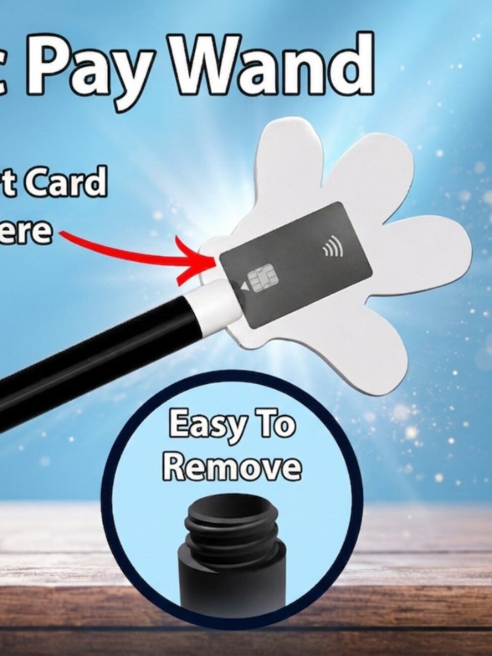 Disney Mickey Tap to Pay Contactless Magic Wand | Card Holder